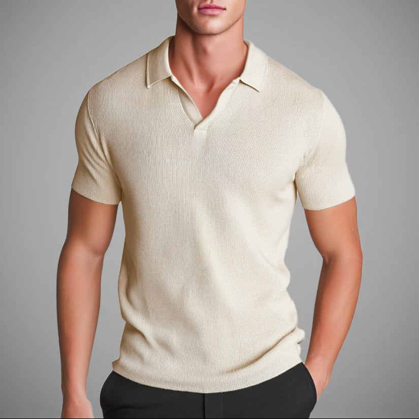 Tomasz Wojciech | Classic black polo shirt